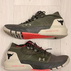 Under Armour Green and Pink HOVR Sneakers
